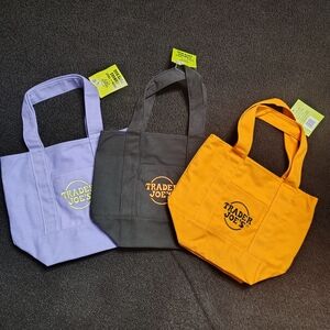 Trader Joes Halloween Trick Or Treat Mini Tote Bags NWT Bundle Of 3